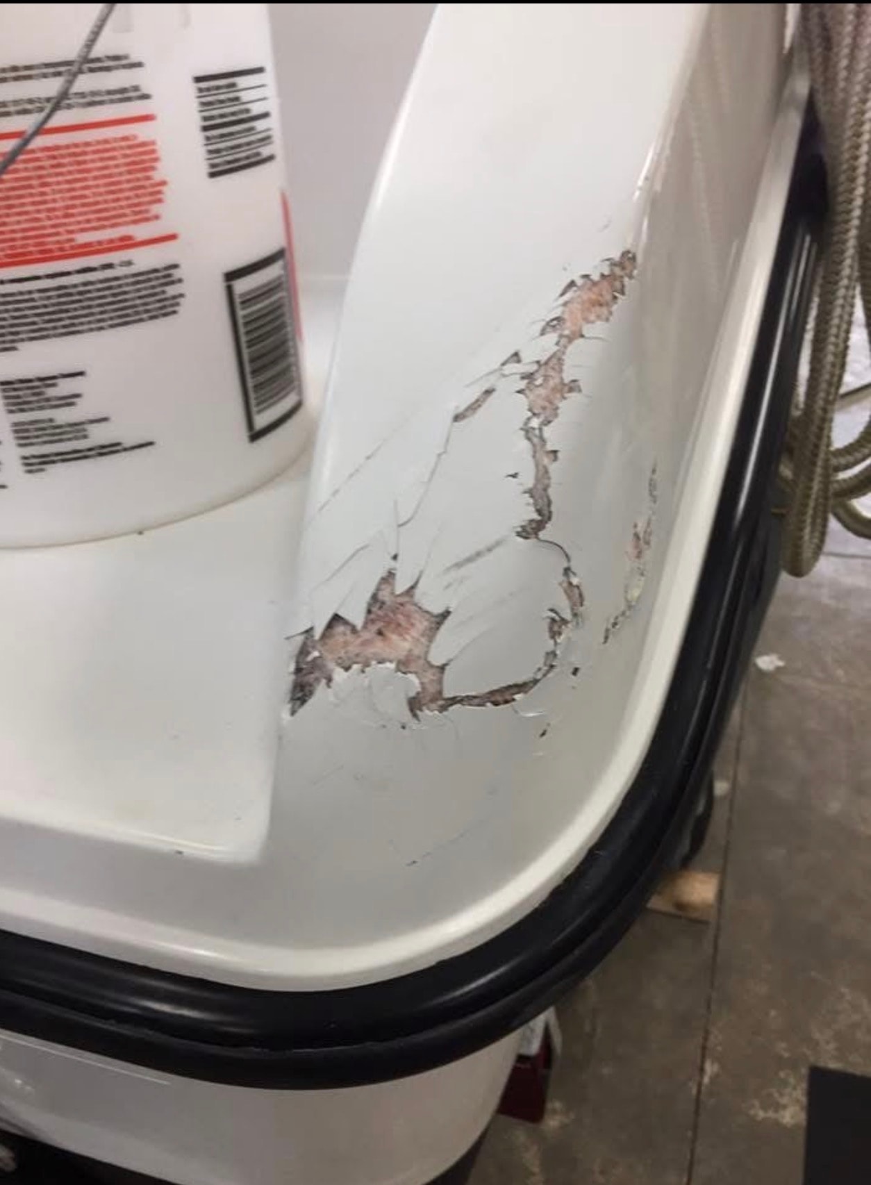 Fiberglass repair work by Invictus Marine