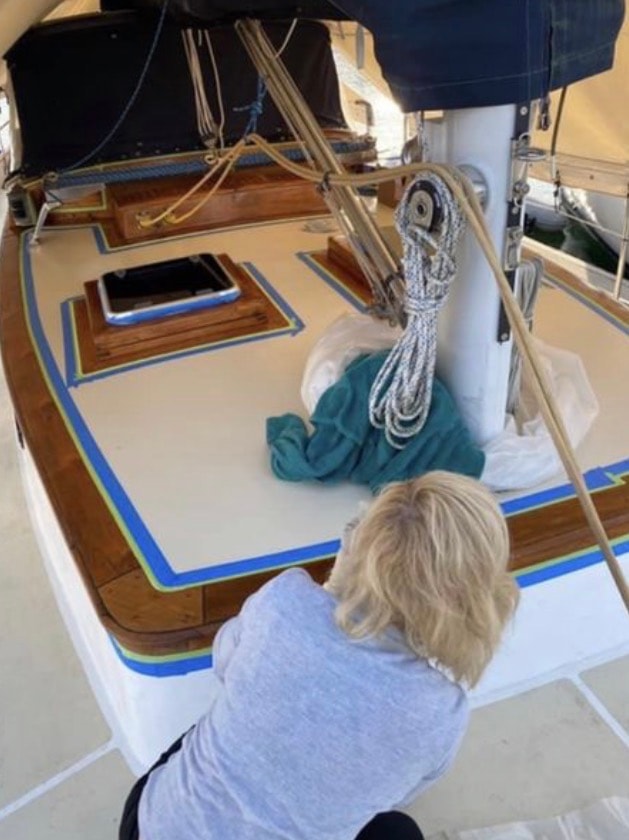 Brightwork and rigging work by Invictus Marine
